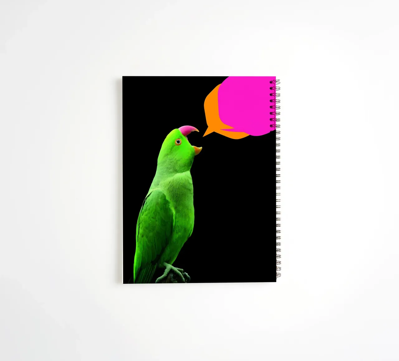 Parrot Speech - Pop Art spiral notebook by ColorCrash Gallery