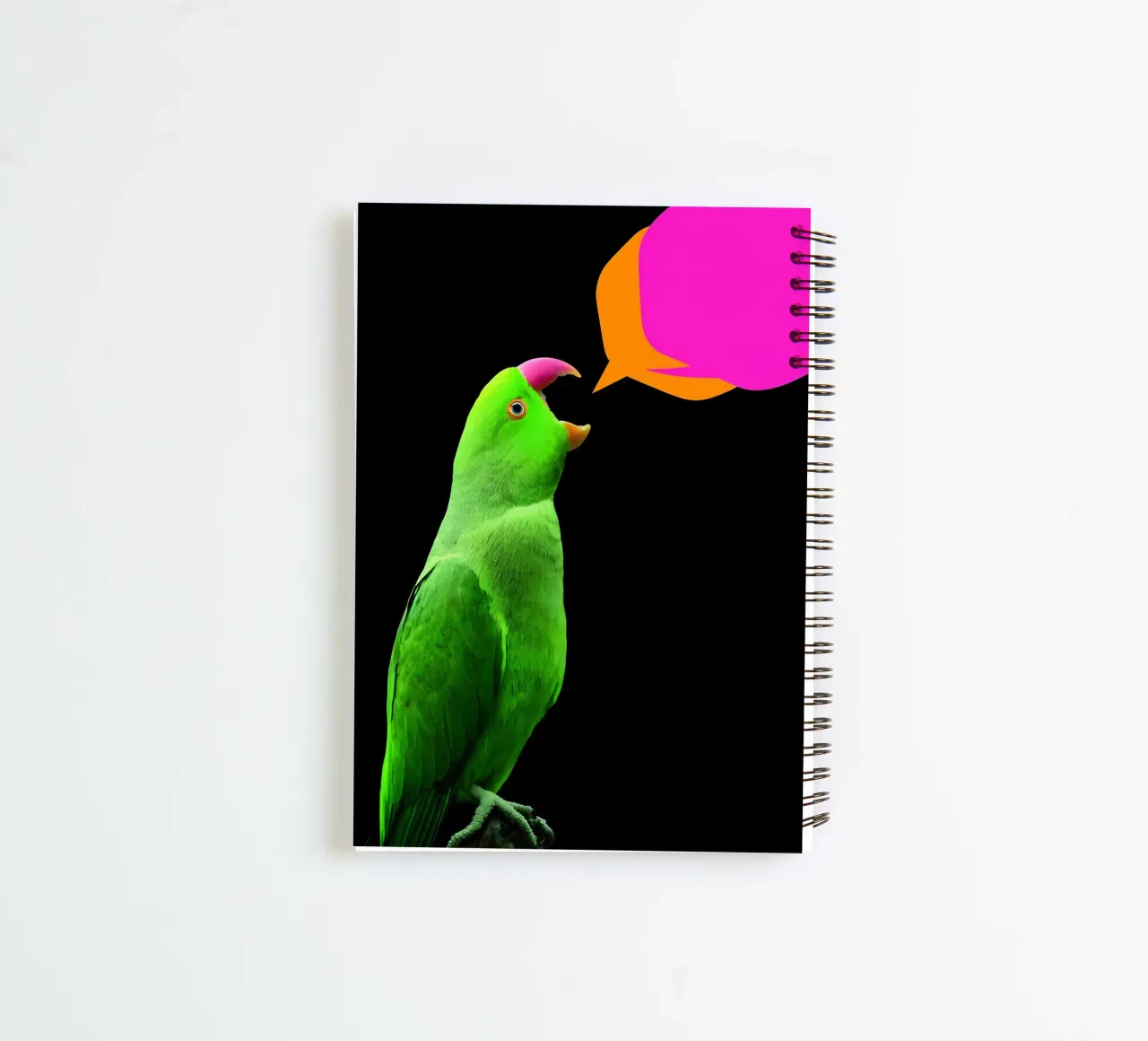 Parrot Speech - Pop Art spiral notebook by ColorCrash Gallery