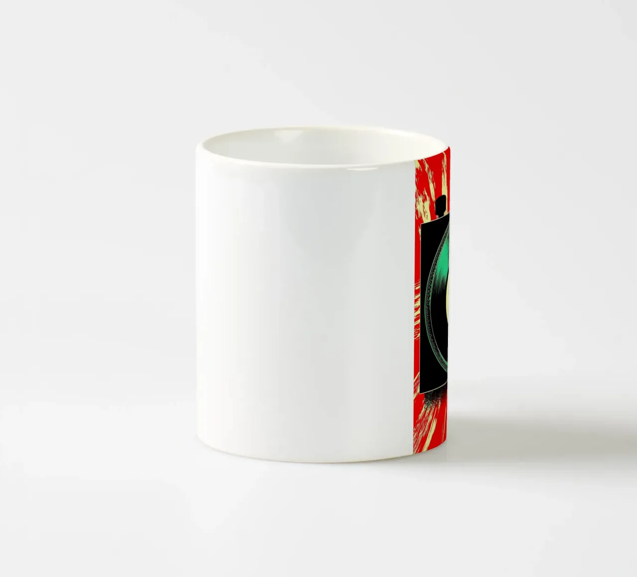 Disco in vinile con giradischi - Pop Art tazza in ceramica da ColorCrash Gallery