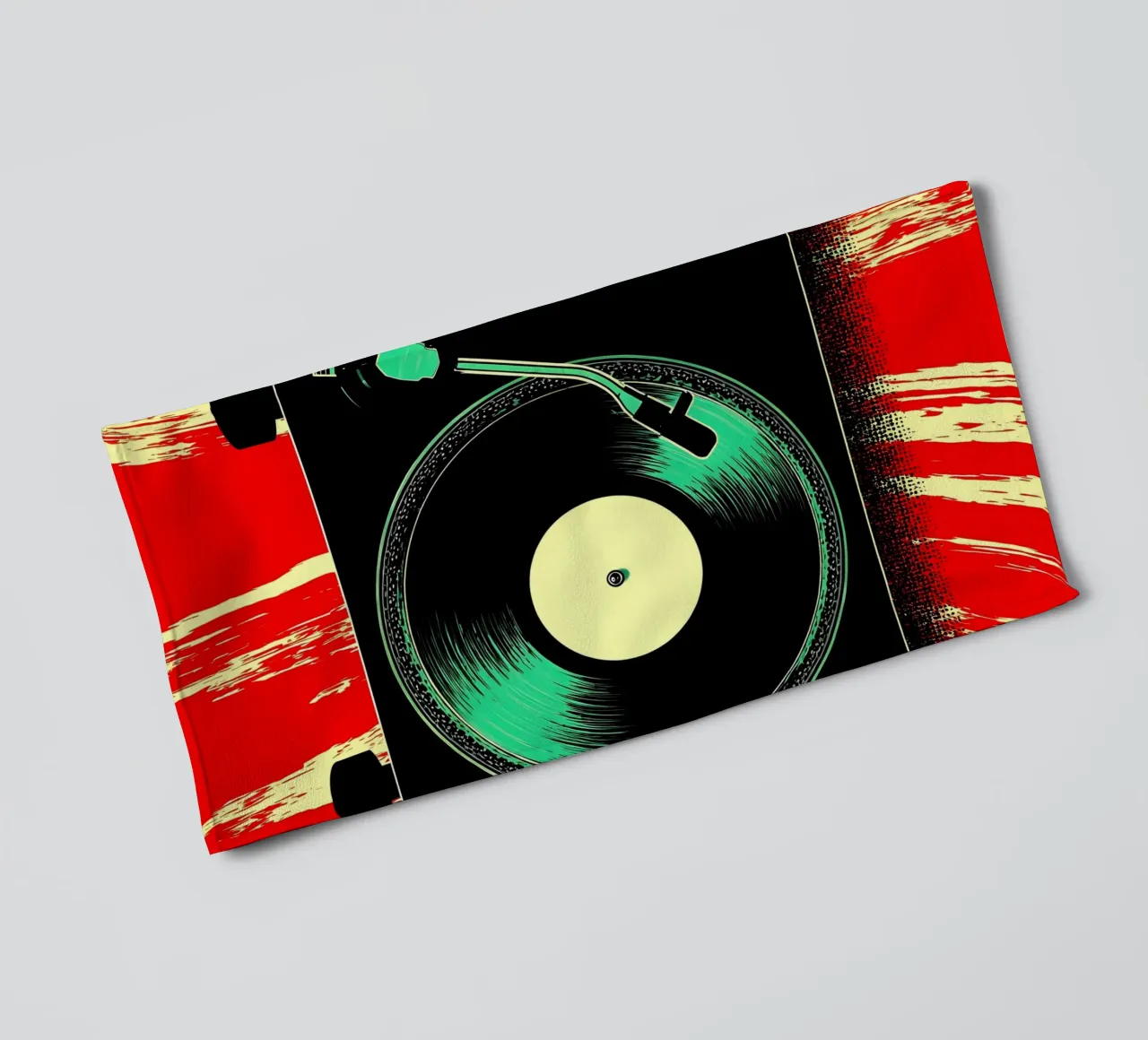 Tocadiscos Disco de Vinilo - Pop Art toalla de baño de ColorCrash Gallery