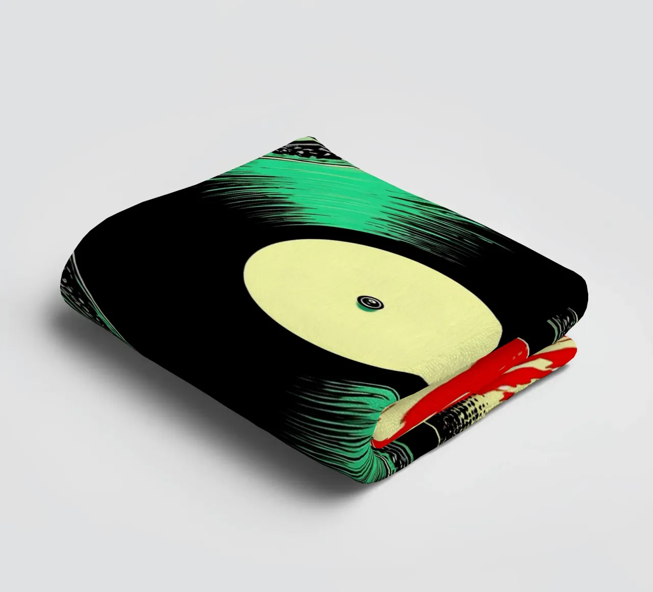 Tocadiscos Disco de Vinilo - Pop Art toalla de baño de ColorCrash Gallery