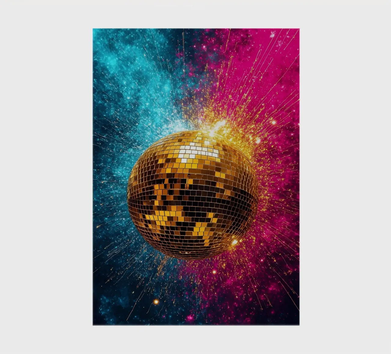 Fonkelende discobal - Pop Art notitieboek van ColorCrash Gallery