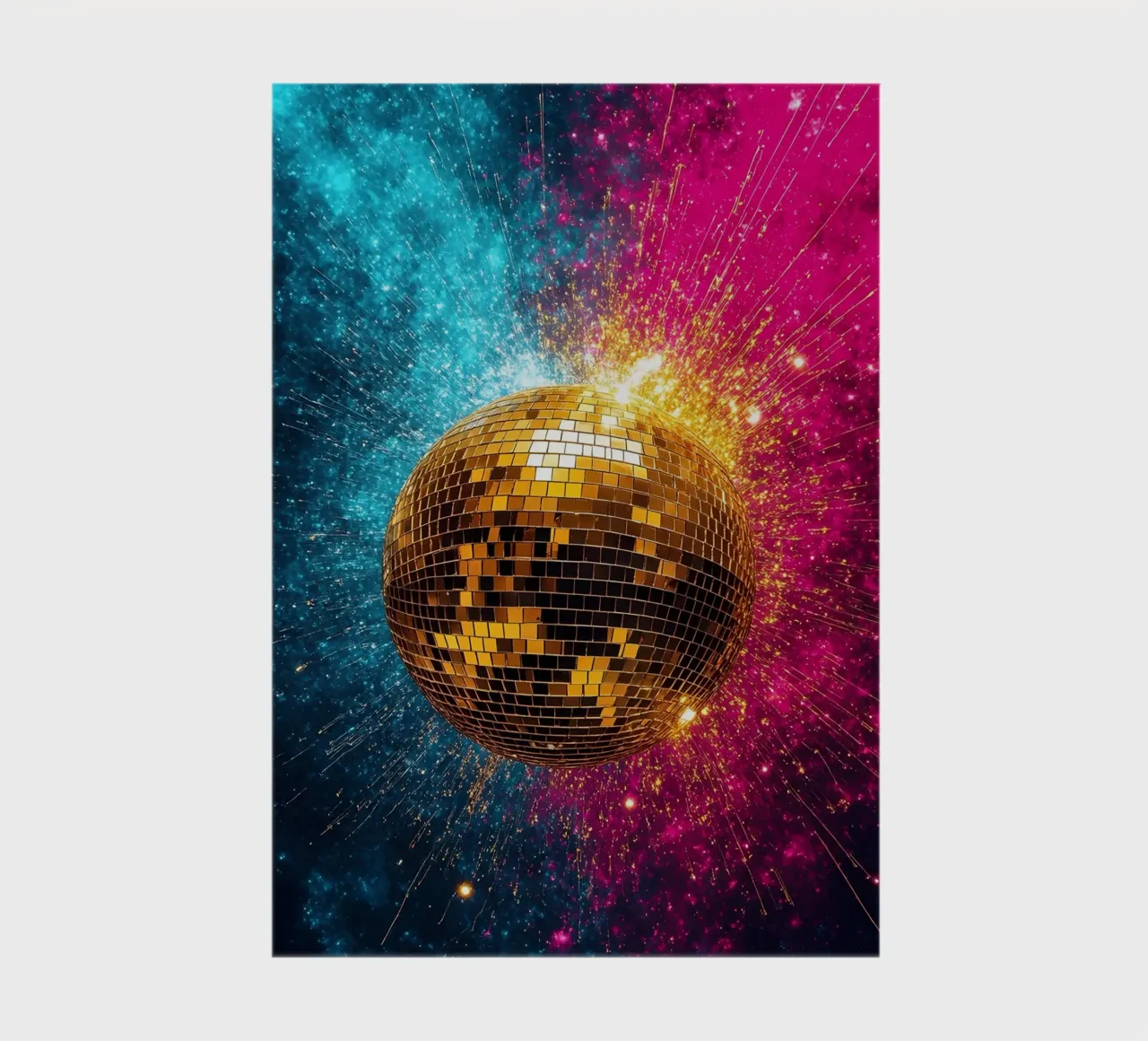 Fonkelende discobal - Pop Art notitieboek van ColorCrash Gallery