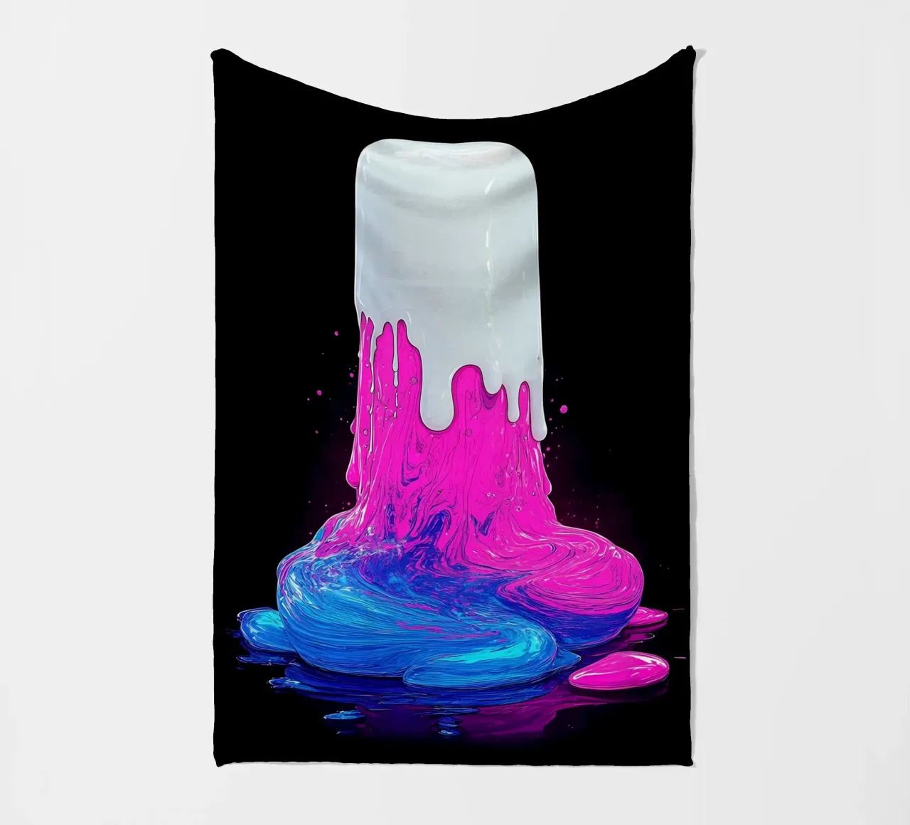 Ghiaccio colorato che si scioglie - Pop Art coperta in pile da ColorCrash Gallery