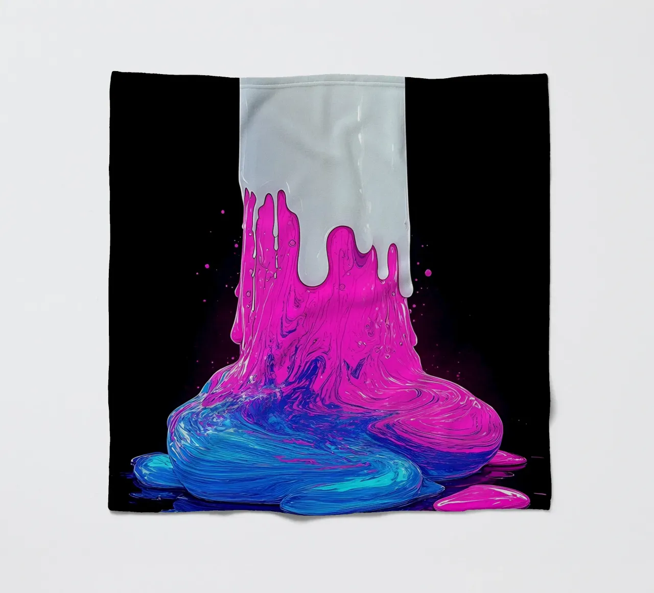 Ghiaccio colorato che si scioglie - Pop Art coperta in pile da ColorCrash Gallery