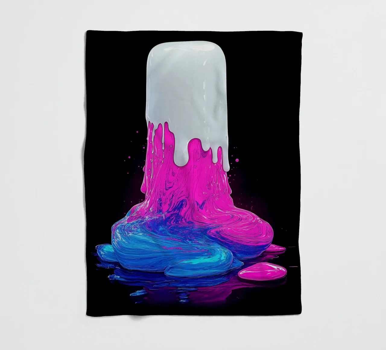 Ghiaccio colorato che si scioglie - Pop Art coperta in pile da ColorCrash Gallery