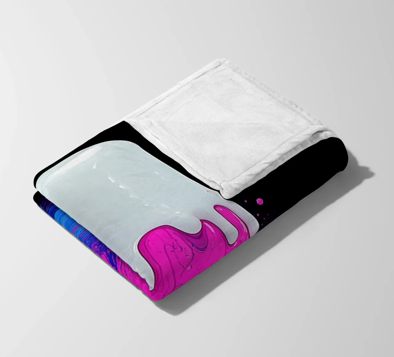 Ghiaccio colorato che si scioglie - Pop Art coperta in pile da ColorCrash Gallery