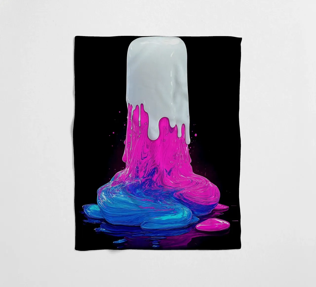 Ghiaccio colorato che si scioglie - Pop Art coperta in pile da ColorCrash Gallery