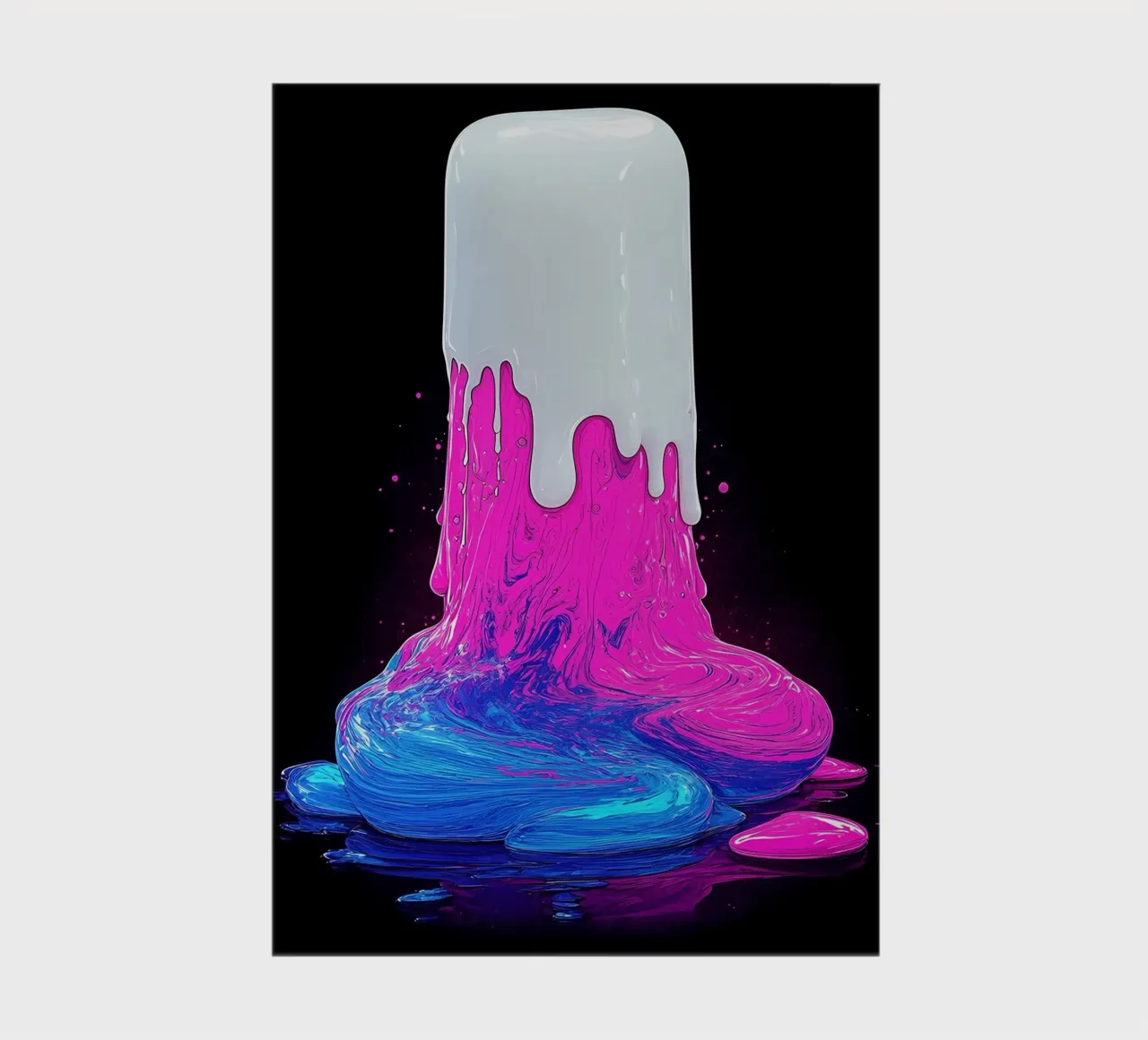 Melting Colorful Ice - Pop Art notebook by ColorCrash Gallery
