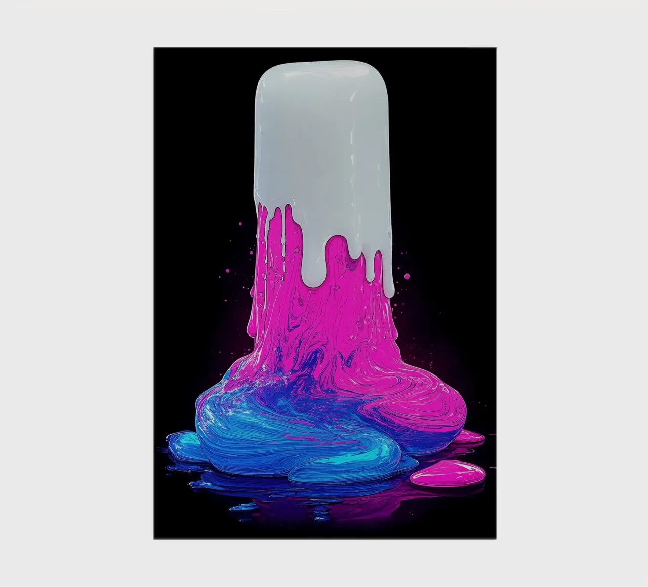 Melting Colorful Ice - Pop Art notebook by ColorCrash Gallery