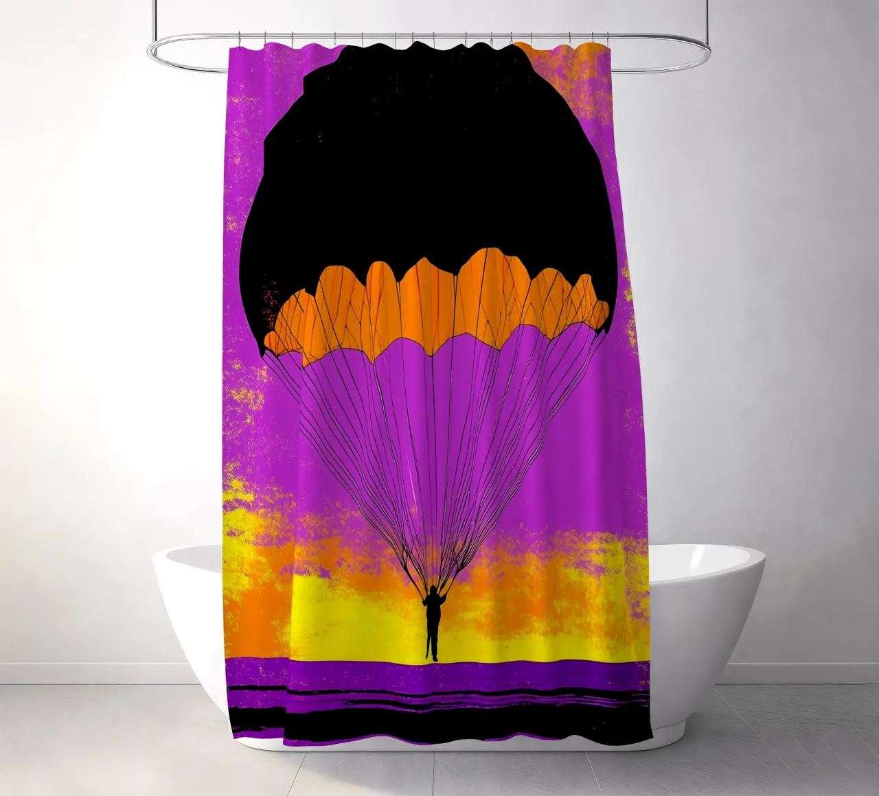 Paracadute - Pop Art tenda da doccia da ColorCrash Gallery