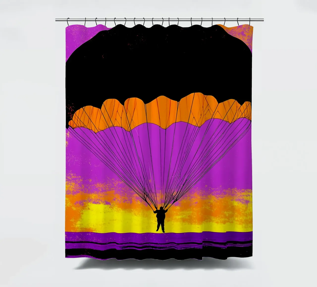 Paracadute - Pop Art tenda da doccia da ColorCrash Gallery