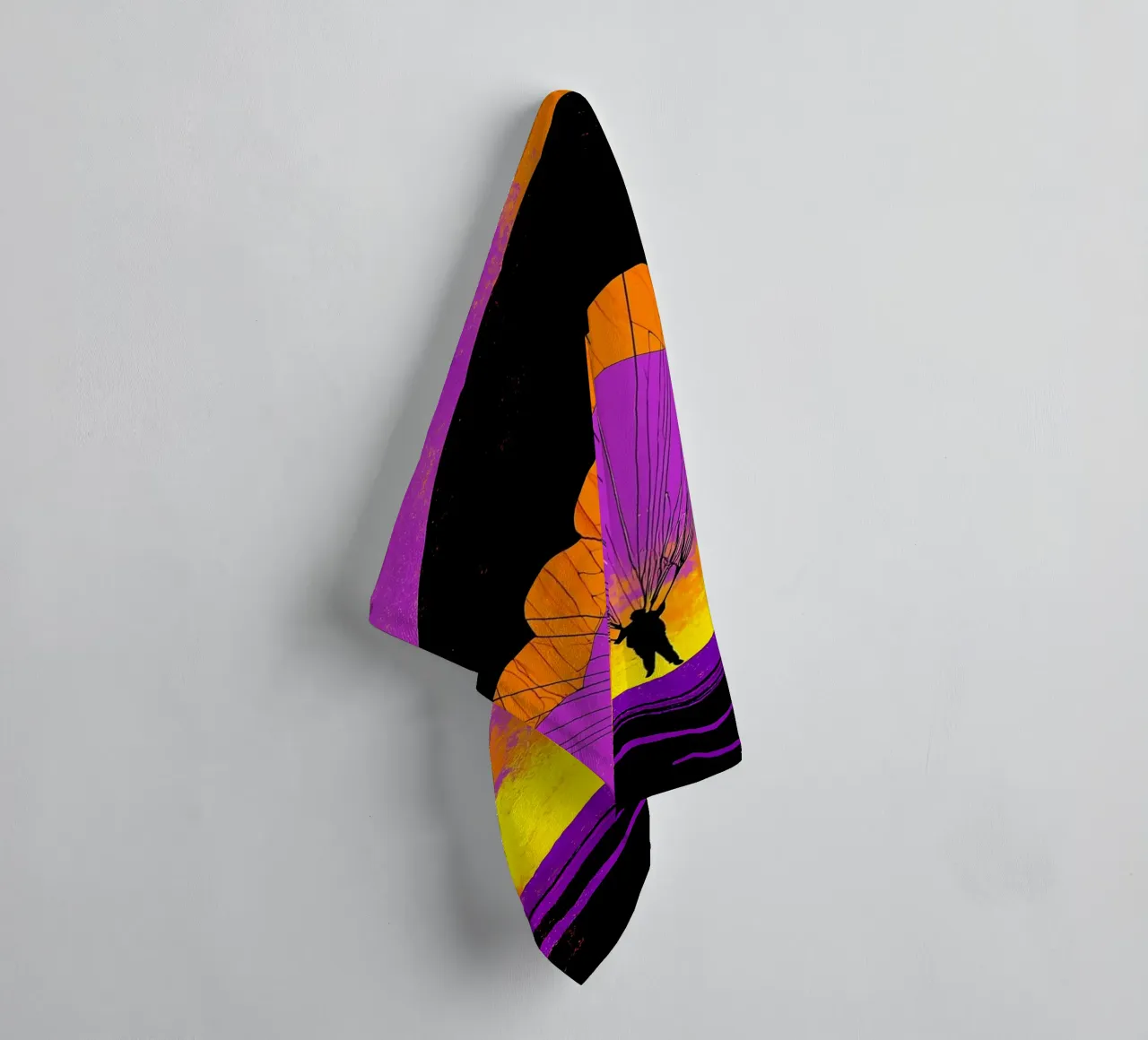 Paracadute - Pop Art asciugamano da bagno da ColorCrash Gallery