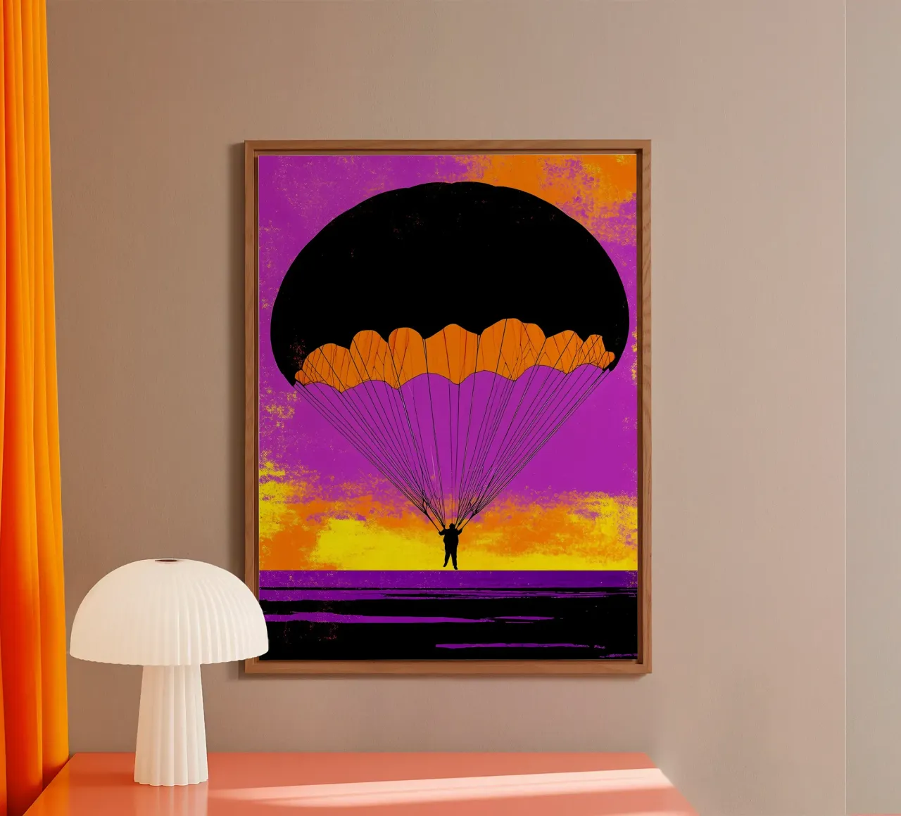 Paracadute - Pop Art alluminio dibond da ColorCrash Gallery