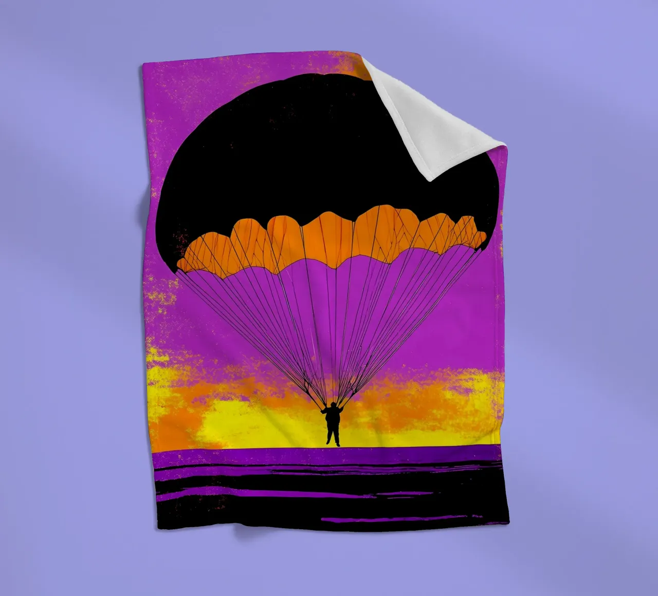 Paracadute - Pop Art coperta in pile da ColorCrash Gallery