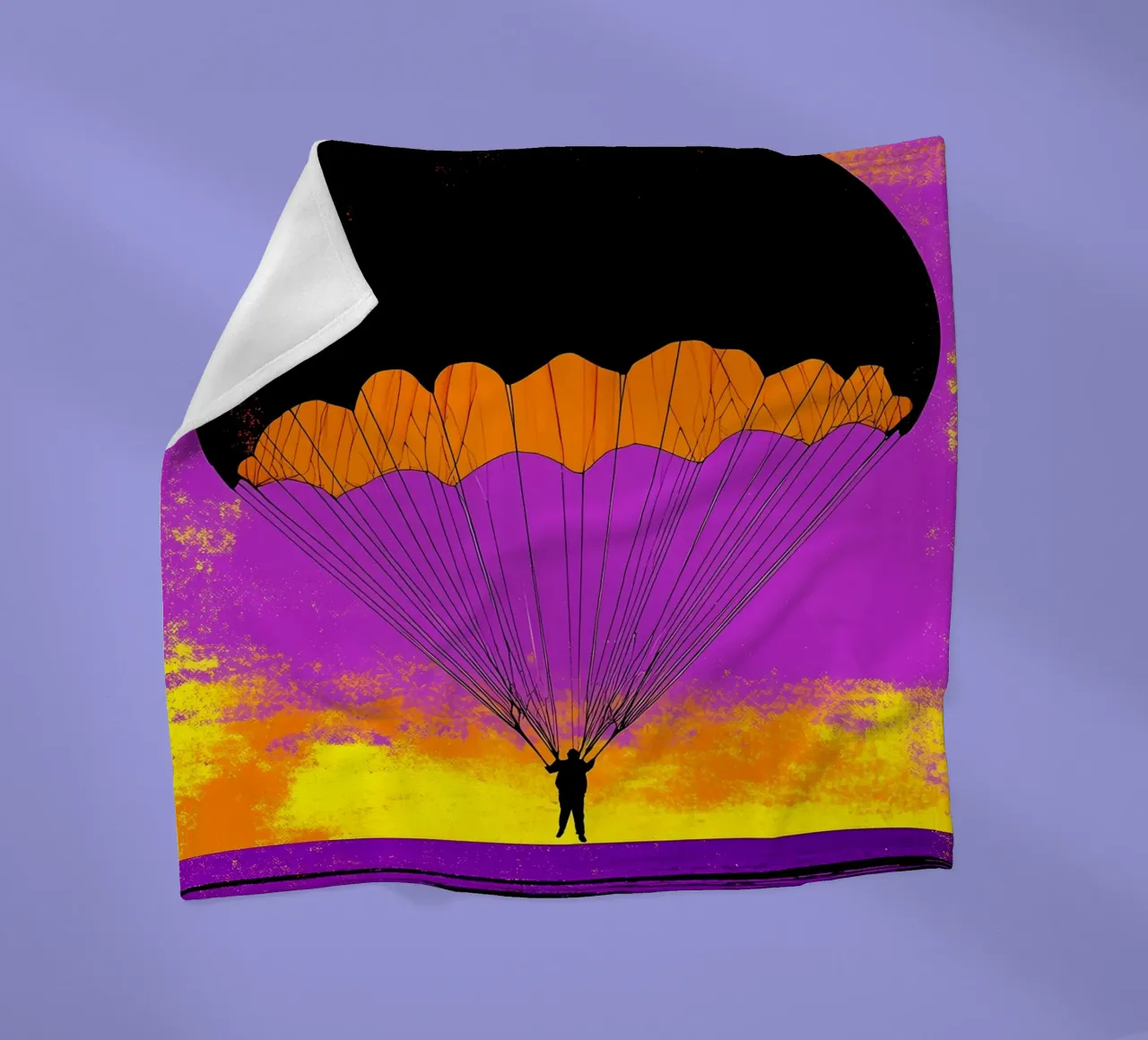 Paracadute - Pop Art coperta in pile da ColorCrash Gallery