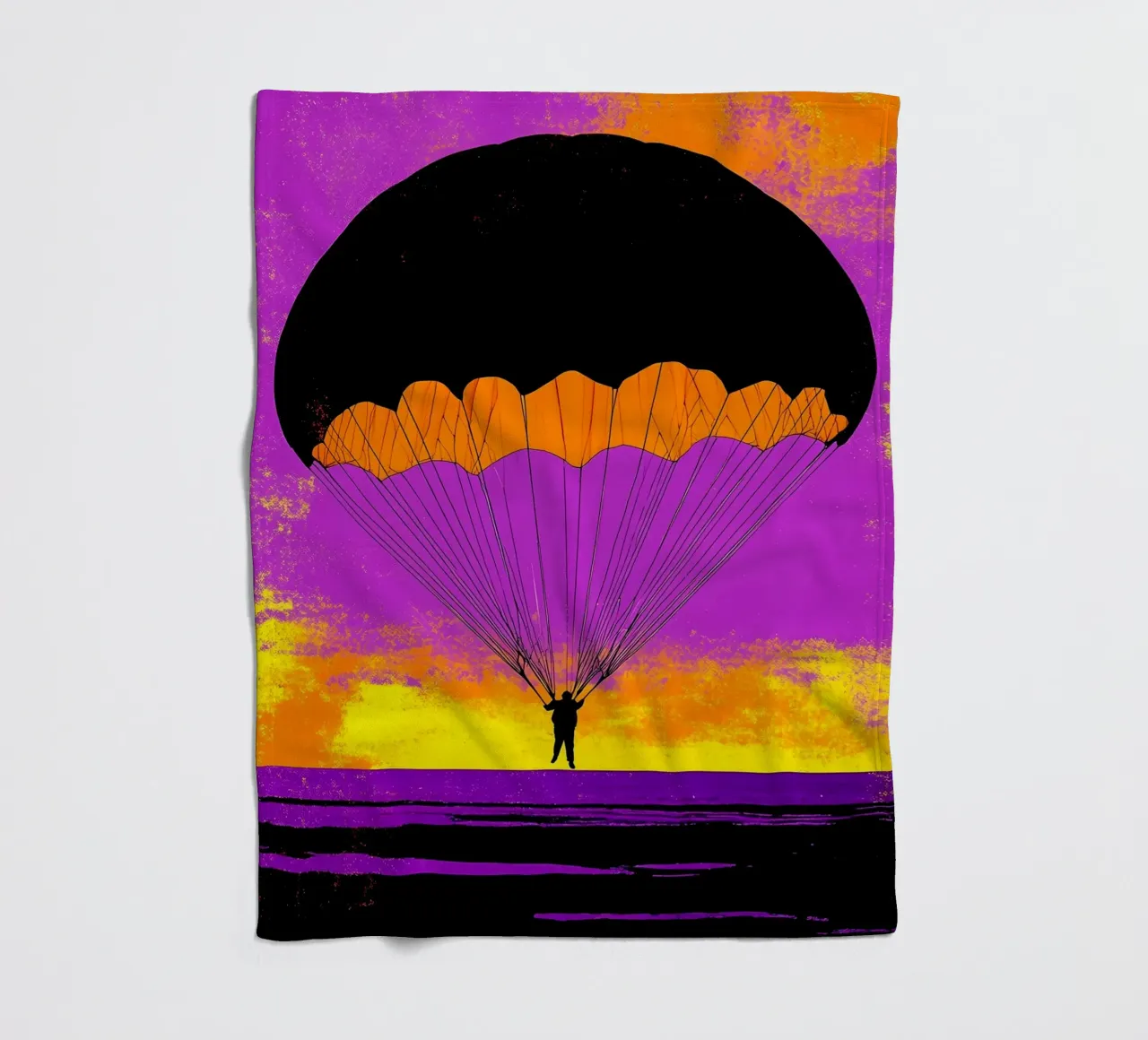 Paracadute - Pop Art coperta in pile da ColorCrash Gallery