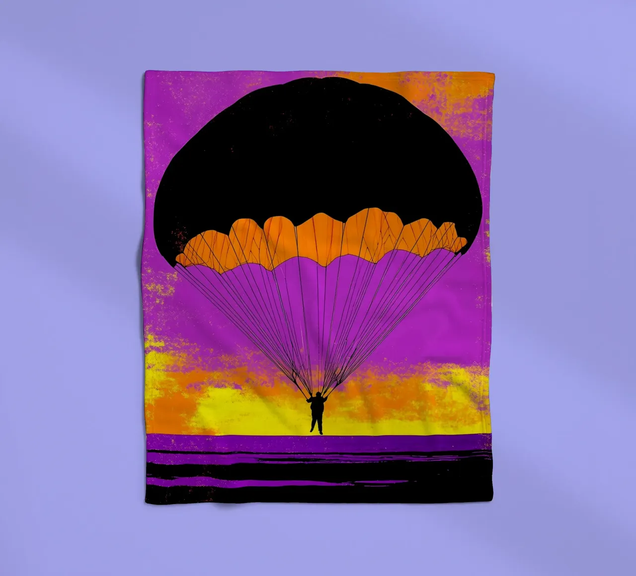 Paracadute - Pop Art coperta in pile da ColorCrash Gallery