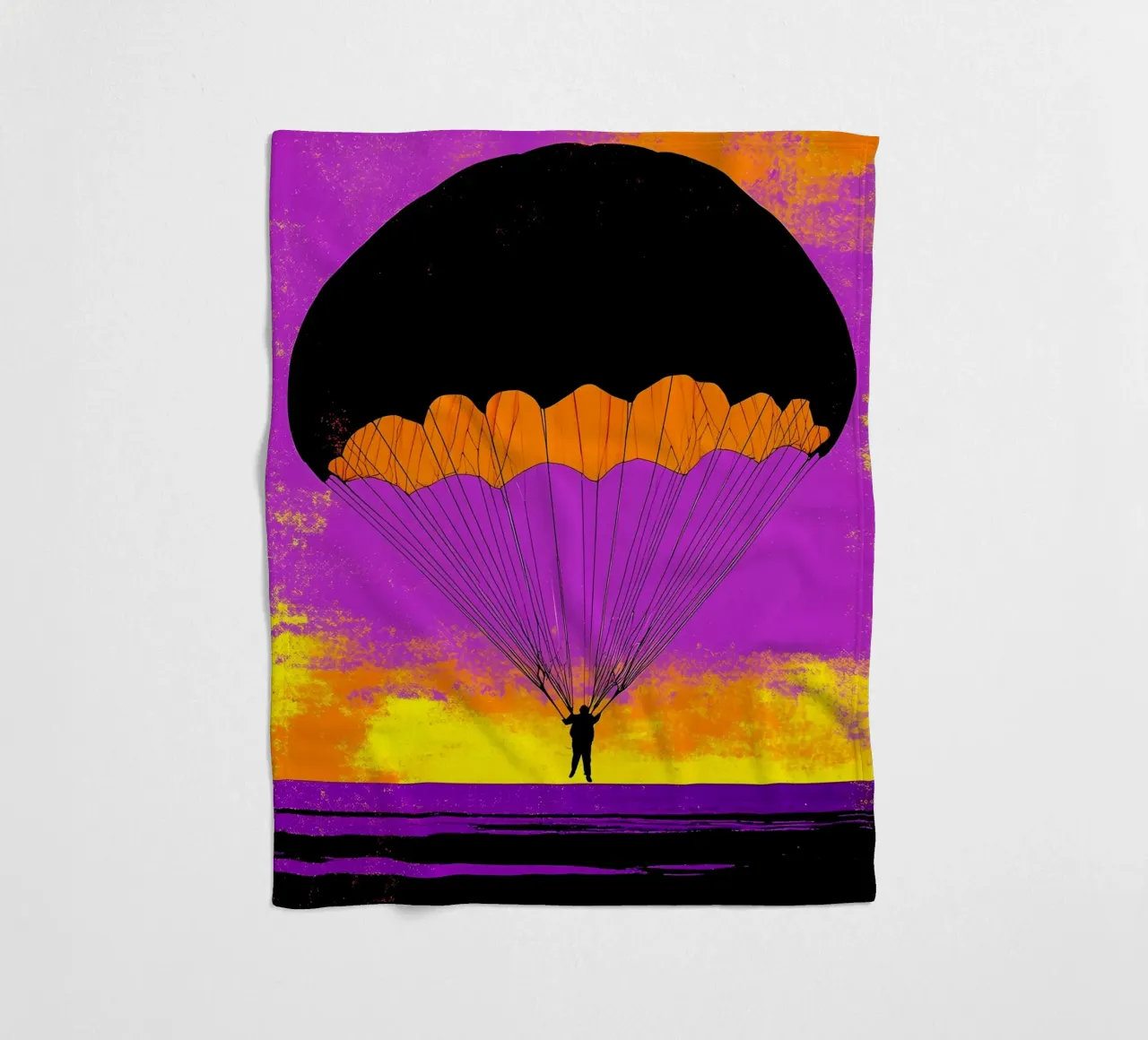 Paracadute - Pop Art coperta in pile da ColorCrash Gallery