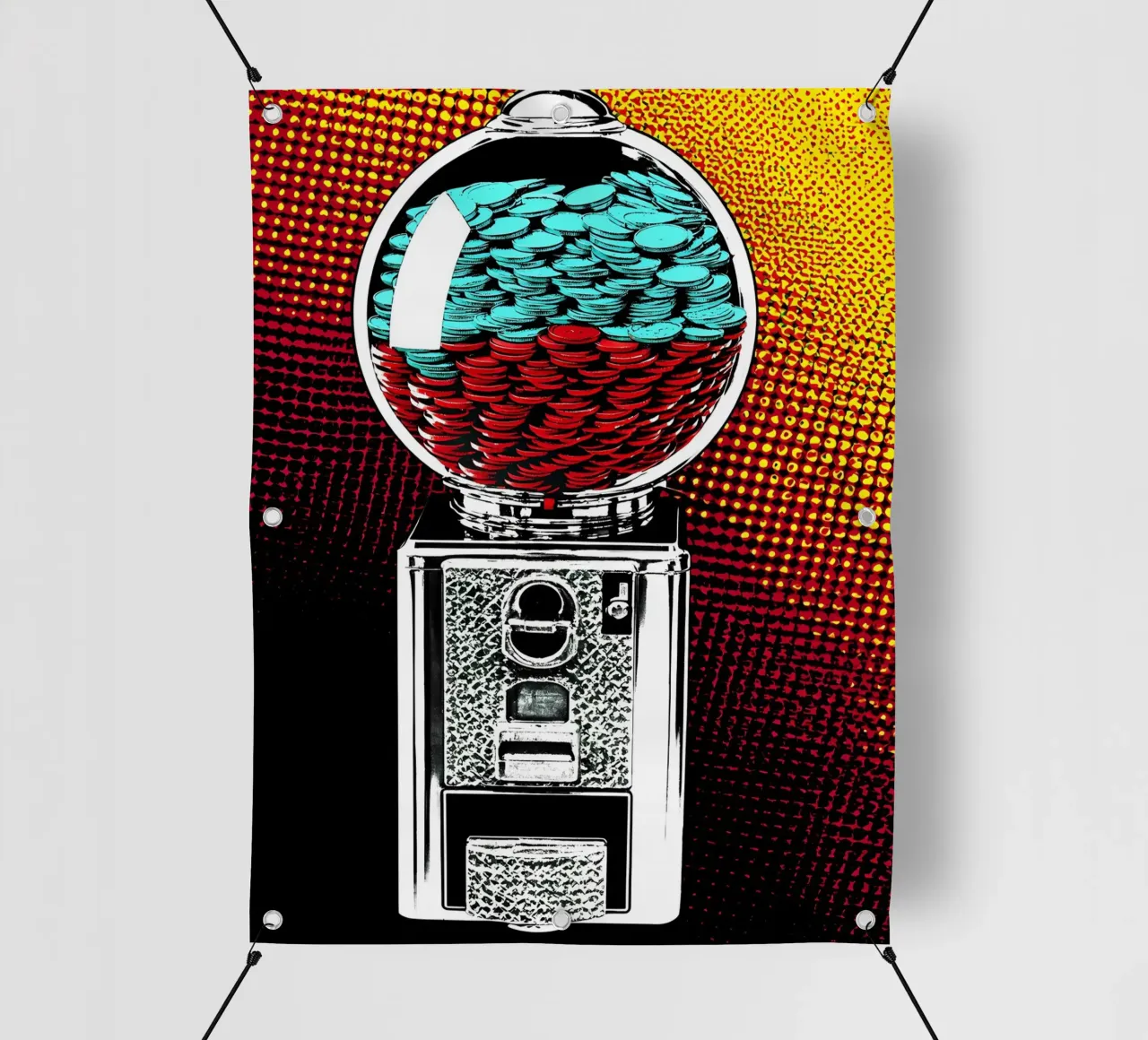 Macchina delle gomme - Pop Art telo in pvc da ColorCrash Gallery