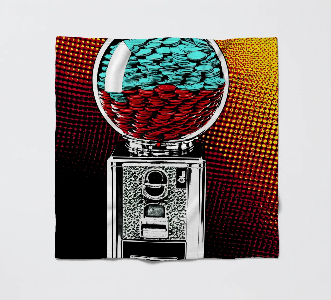 Kaugummiautomat - Pop Art Fleecedecke von ColorCrash Gallery
