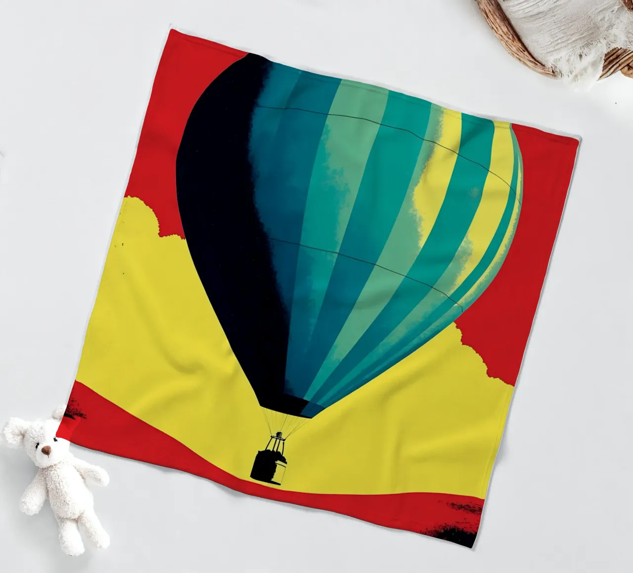Mongolfiera - Pop Art coperta in pile da ColorCrash Gallery