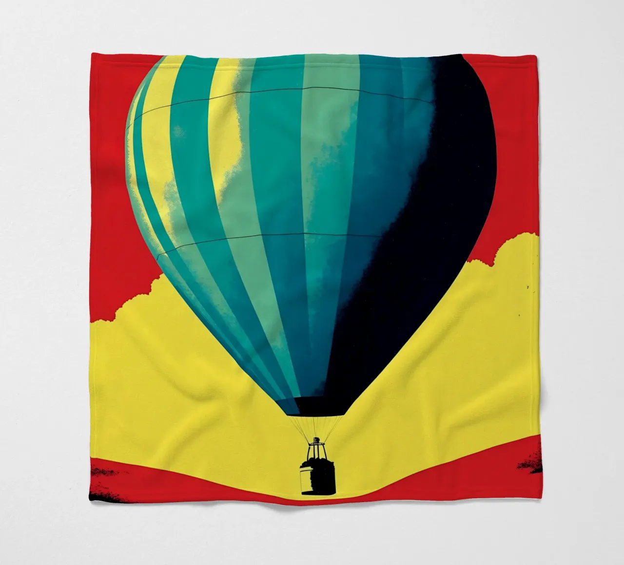 Mongolfiera - Pop Art coperta in pile da ColorCrash Gallery