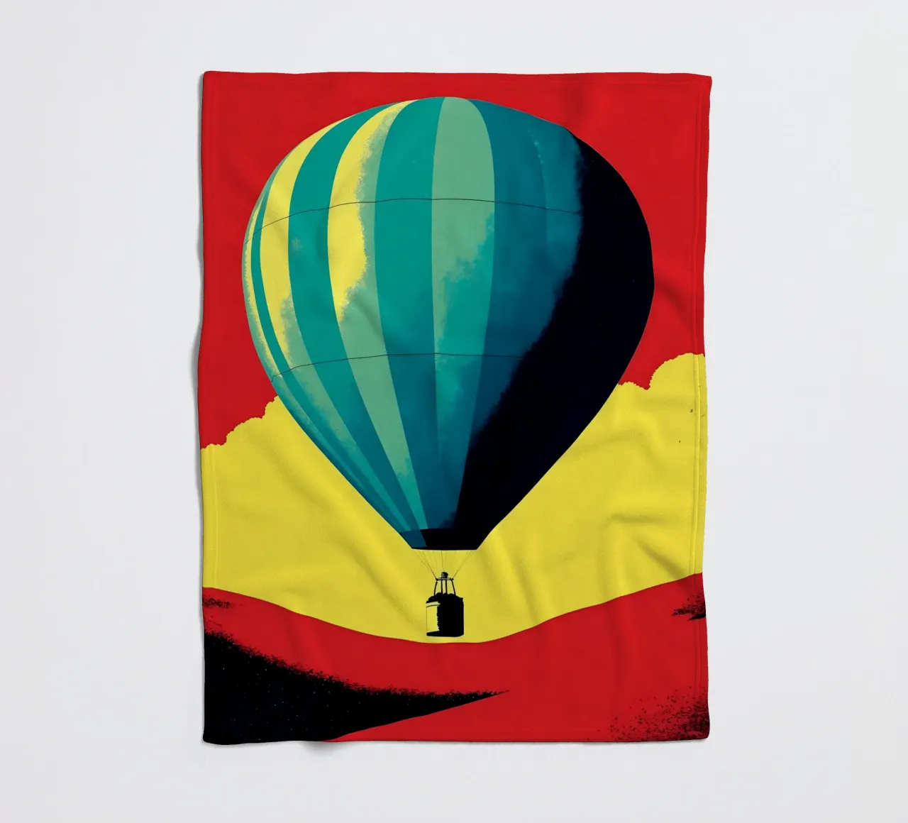 Mongolfiera - Pop Art coperta in pile da ColorCrash Gallery