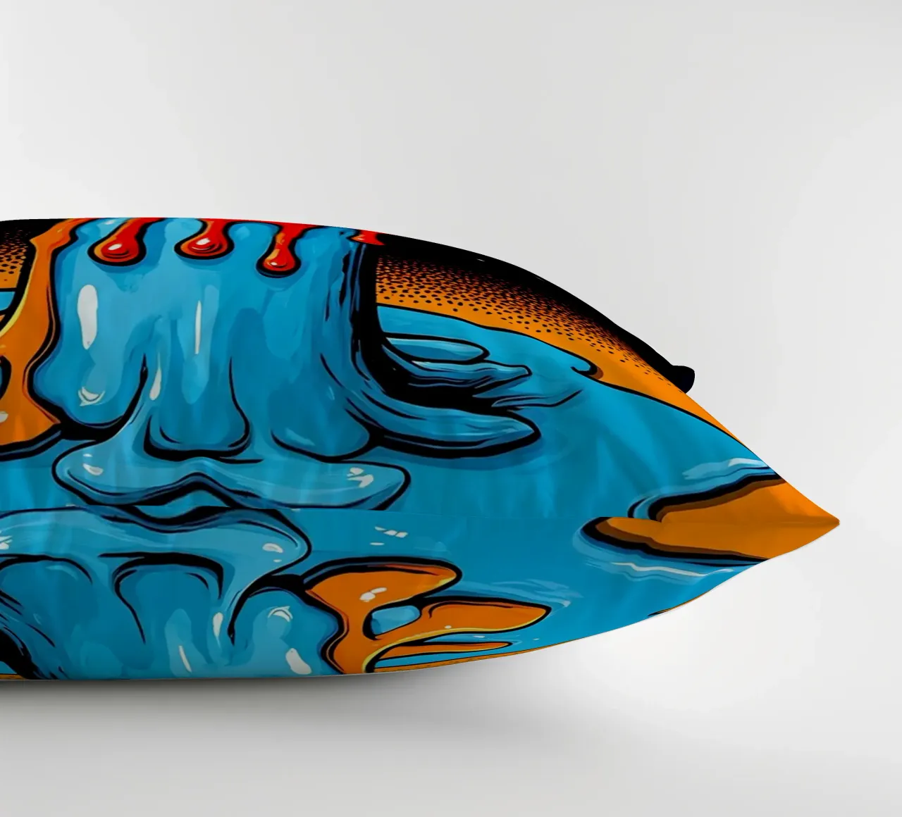 Flaming Candle - Pop Art decorative cushion by ColorCrash Gallery