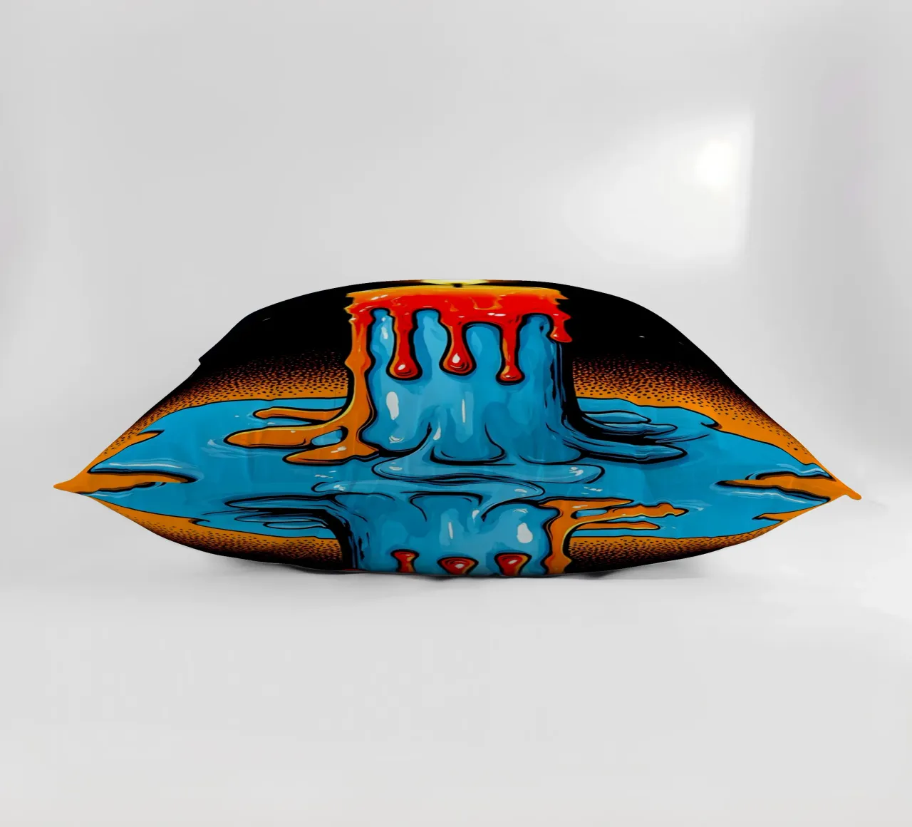 Flaming Candle - Pop Art decorative cushion by ColorCrash Gallery