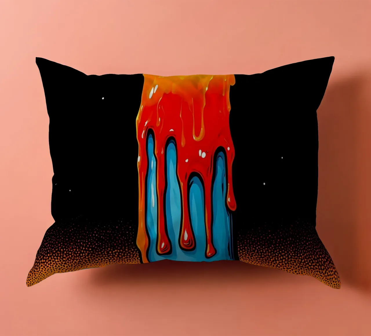 Flaming Candle - Pop Art decorative cushion by ColorCrash Gallery