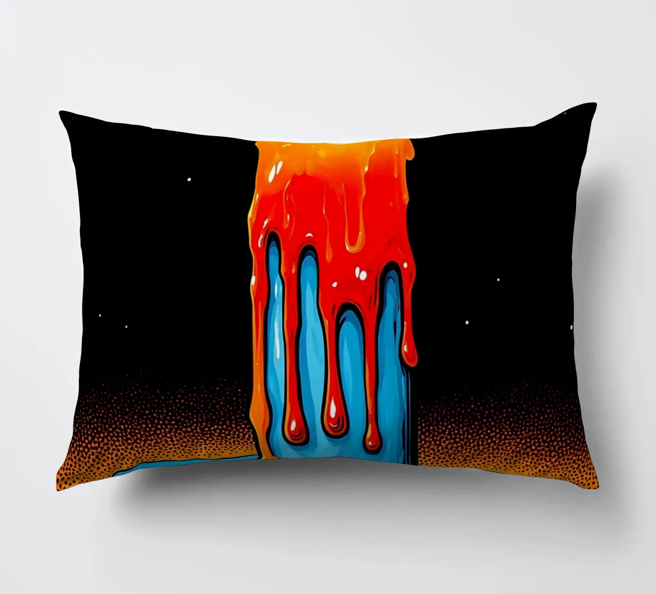 Flaming Candle - Pop Art decorative cushion by ColorCrash Gallery