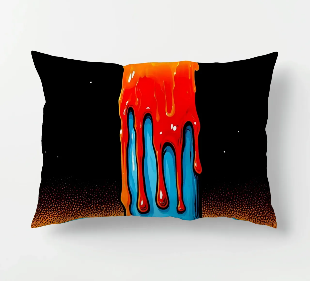 Flaming Candle - Pop Art decorative cushion by ColorCrash Gallery