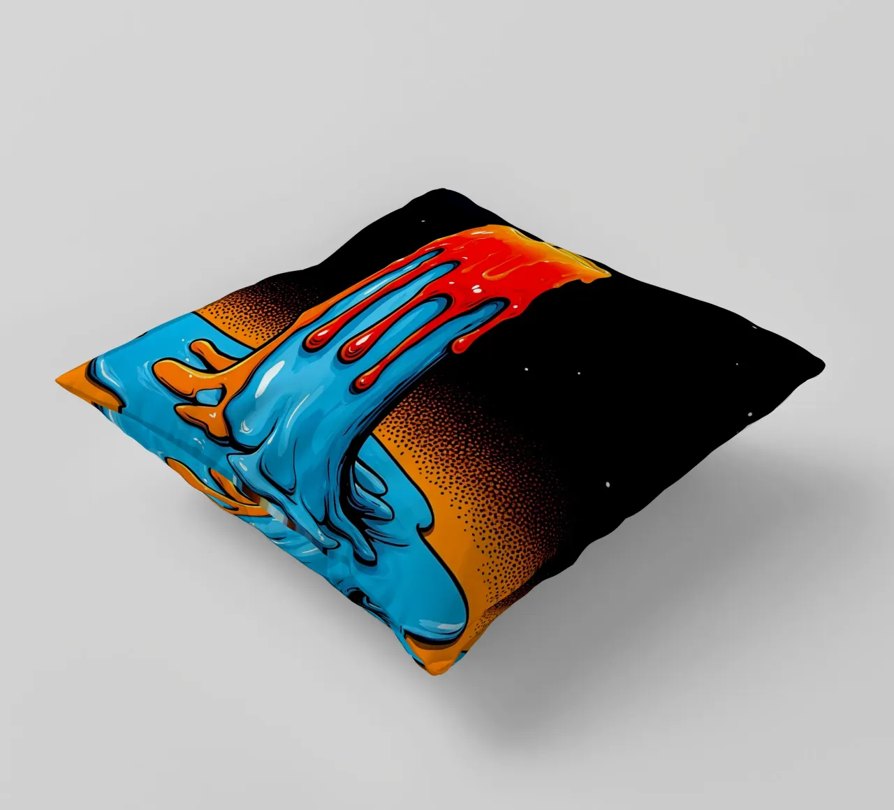 Flaming Candle - Pop Art decorative cushion by ColorCrash Gallery