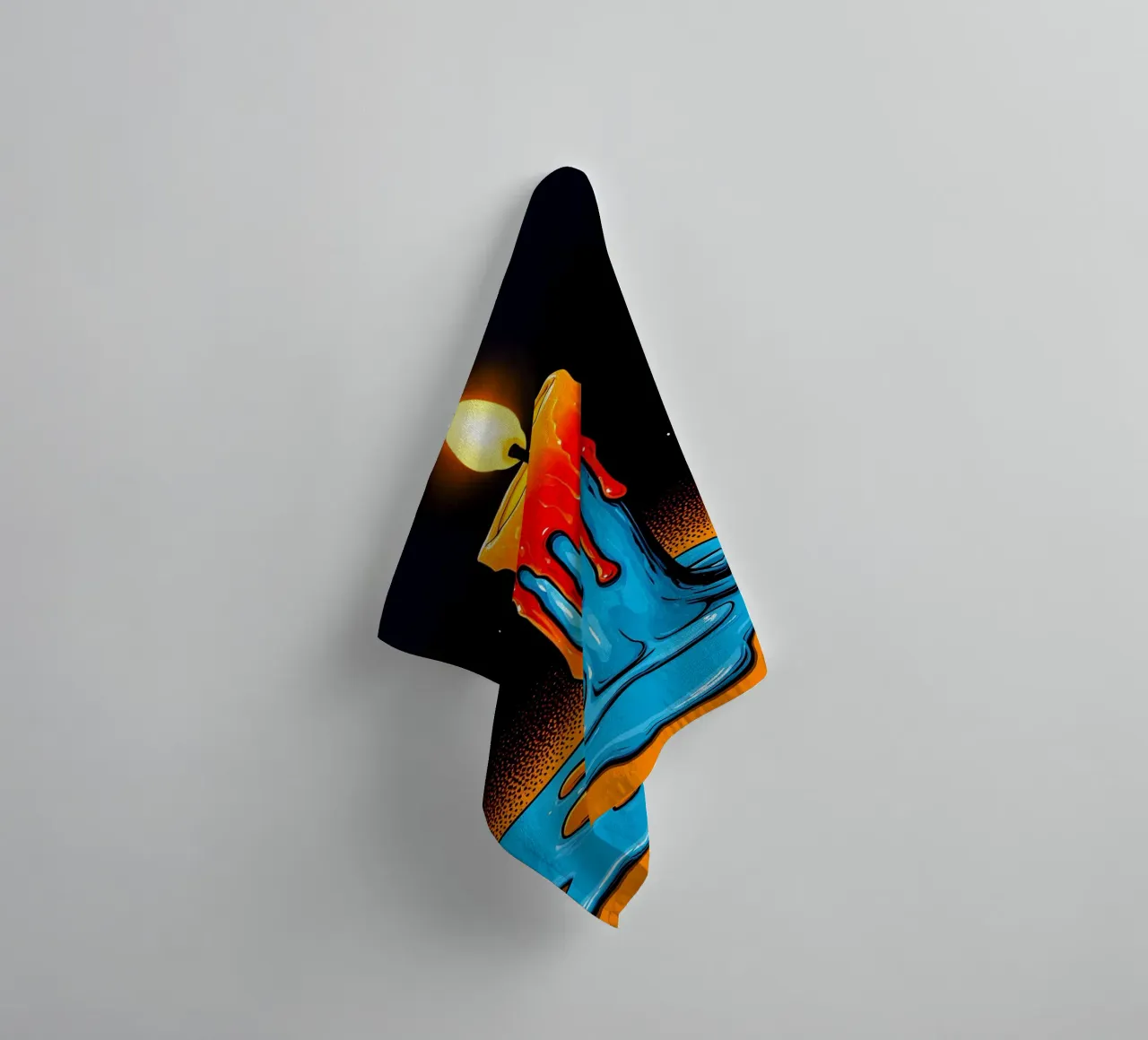 Flaming Candle - Pop Art towel by ColorCrash Gallery