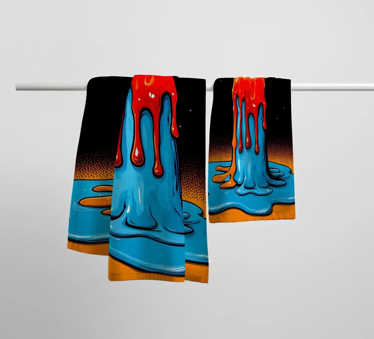 Flaming Candle - Pop Art towel by ColorCrash Gallery