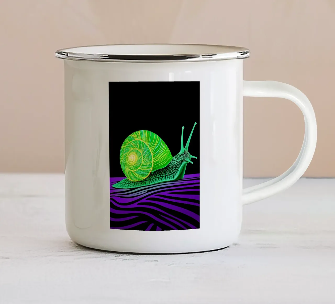 Lumaca - Pop Art tazza in smalto da ColorCrash Gallery