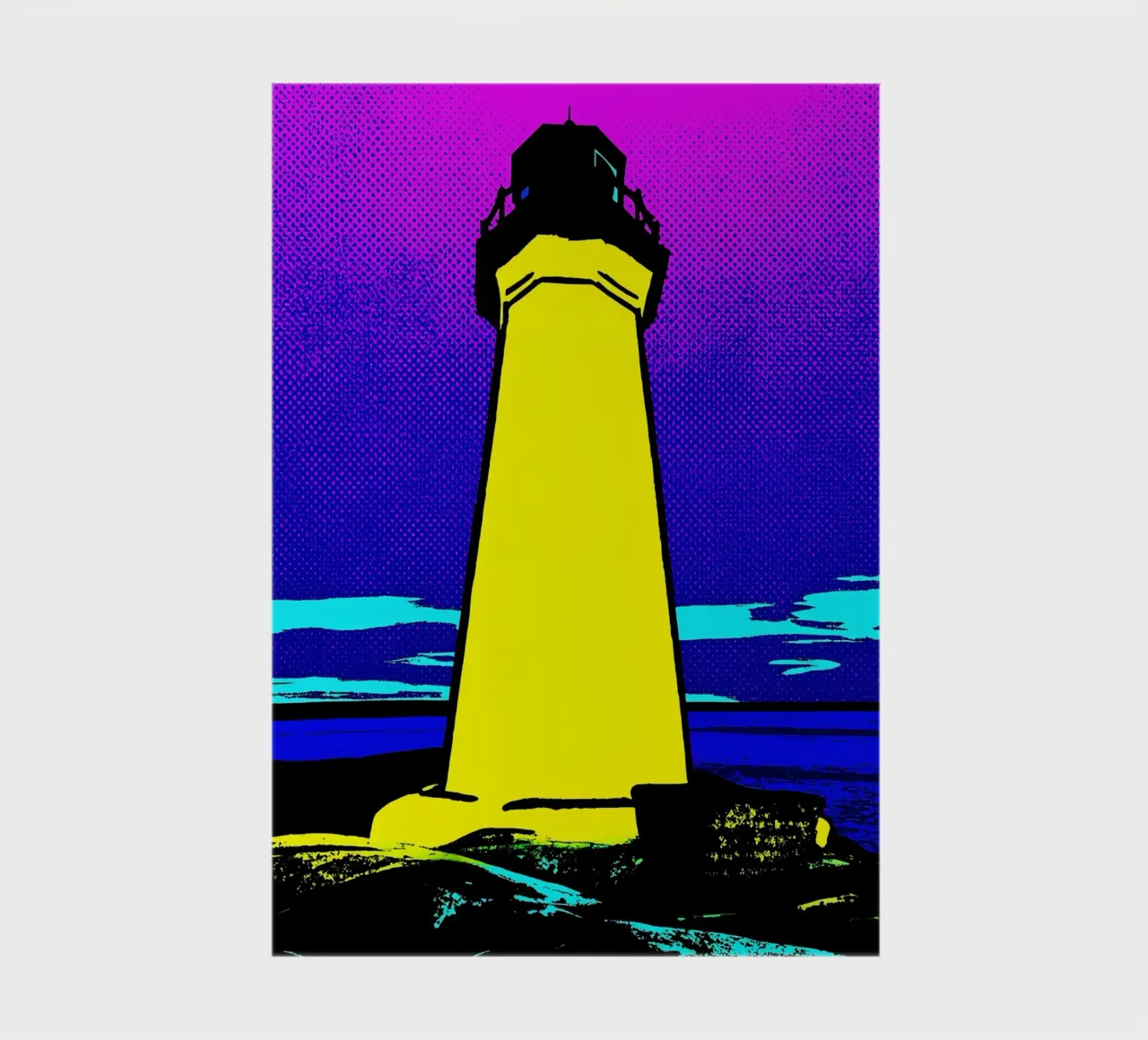 Lighthouse - Pop Art notebook by ColorCrash Gallery