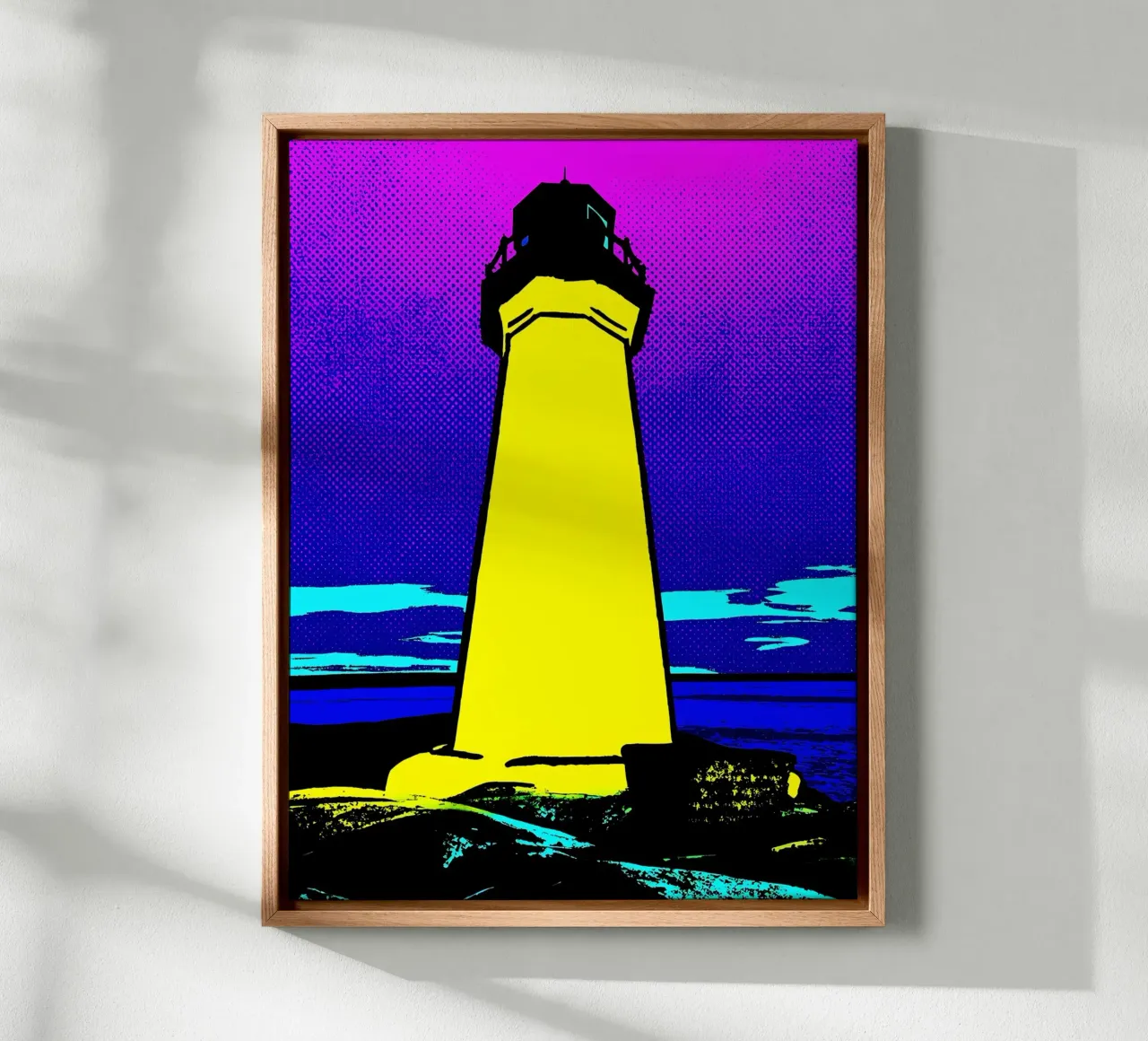Faro - Pop Art tela con Cornice a cassetta da ColorCrash Gallery