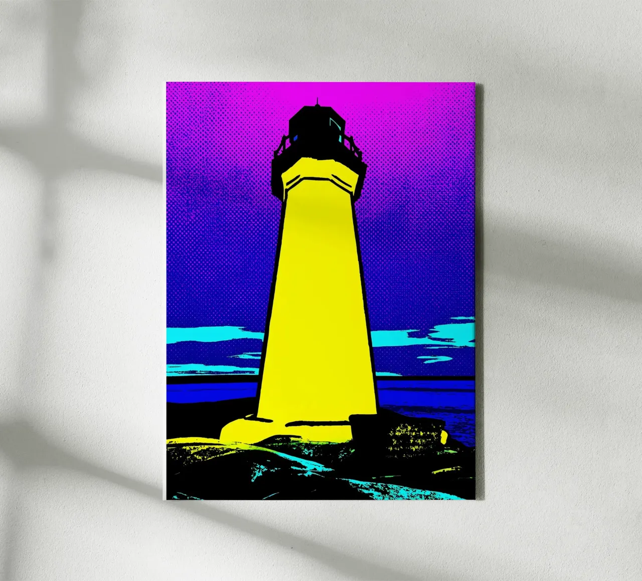 Faro - Pop Art tela con Cornice a cassetta da ColorCrash Gallery