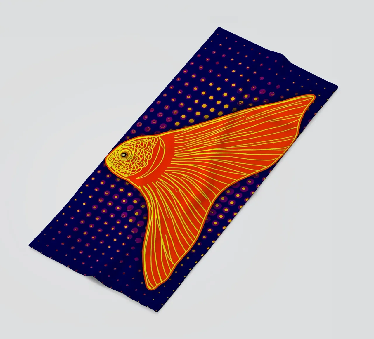 Pesce rosso - Pop Art telo mare da ColorCrash Gallery