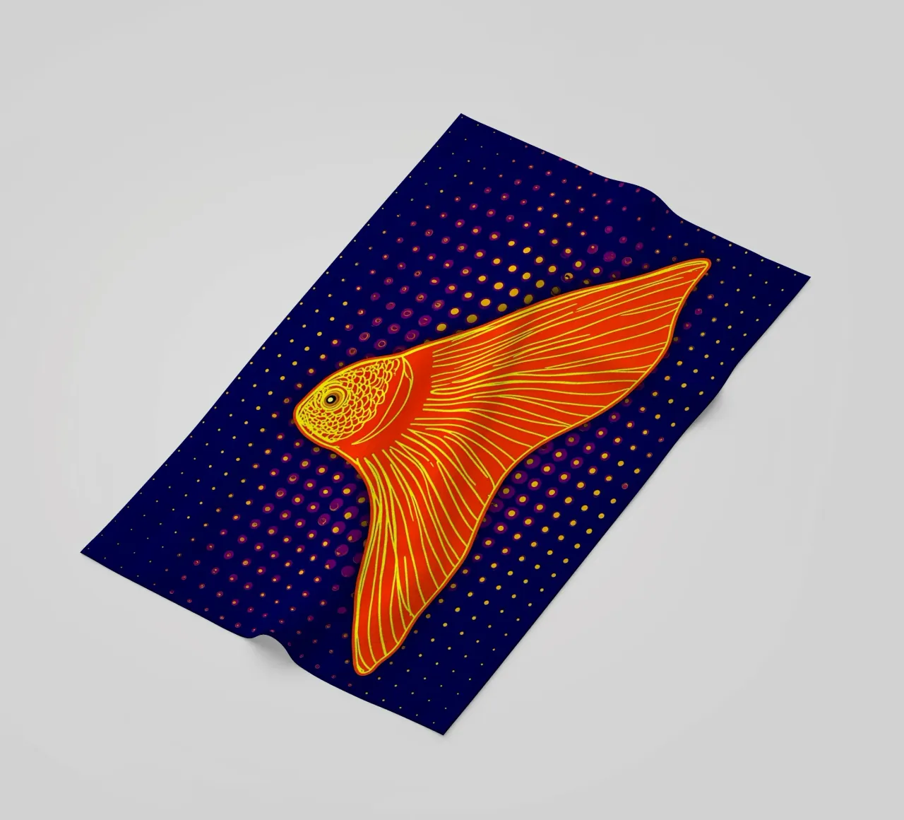 Pesce rosso - Pop Art telo mare da ColorCrash Gallery
