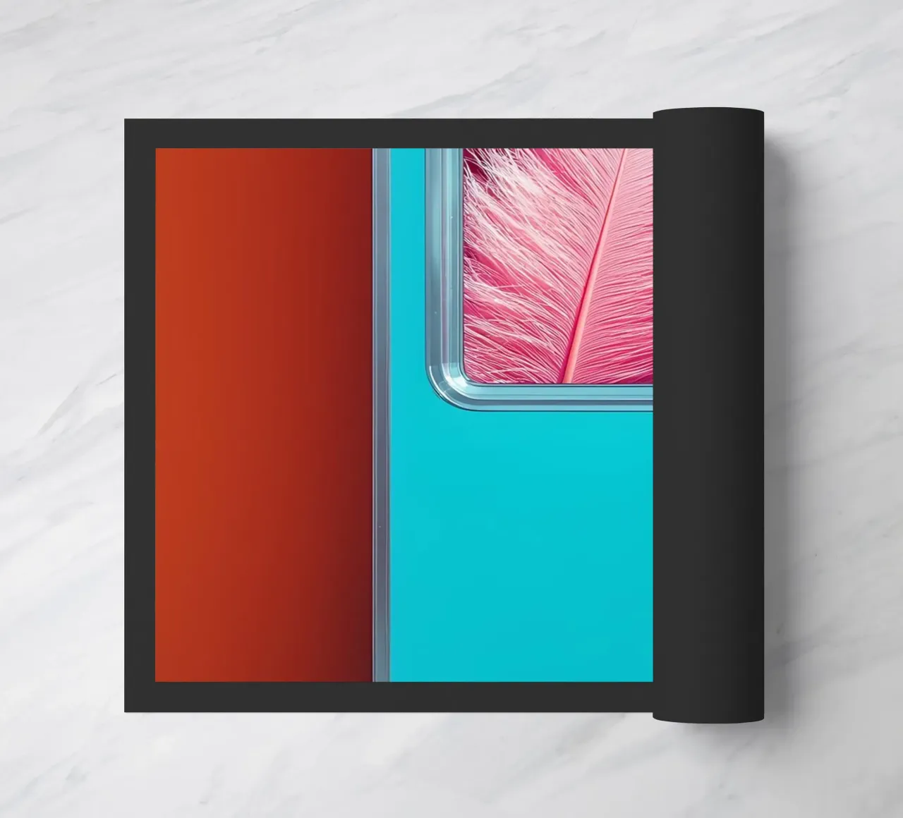 Piuma nel distributore automatico - Pop Art zerbino da ColorCrash Gallery