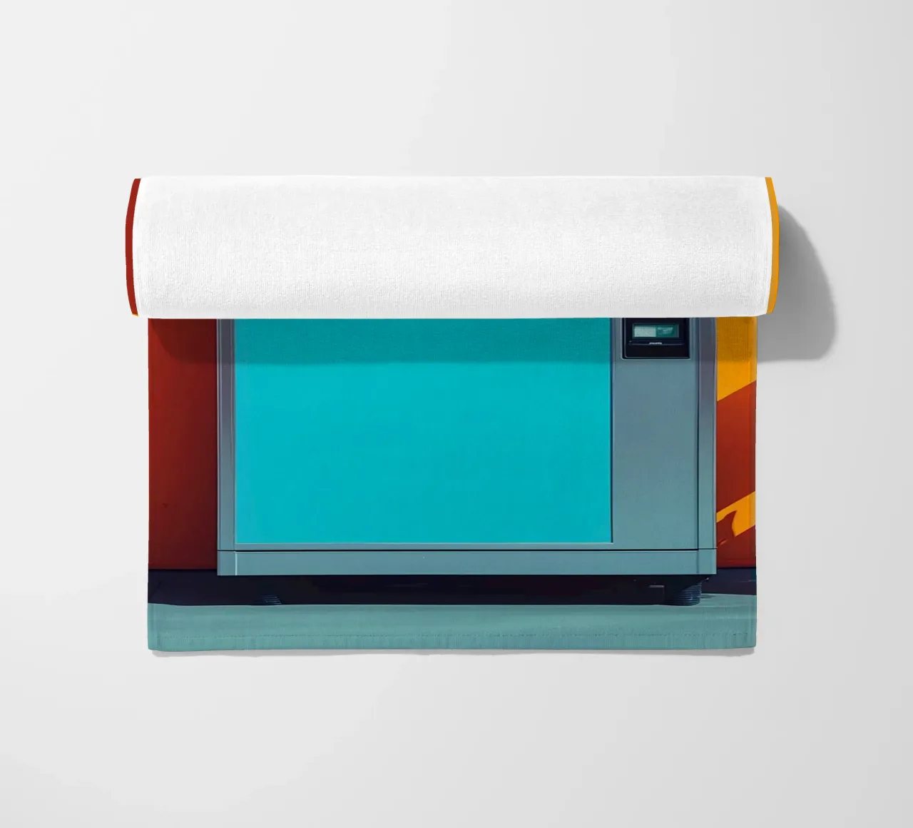 Piuma nel distributore automatico - Pop Art telo mare da ColorCrash Gallery