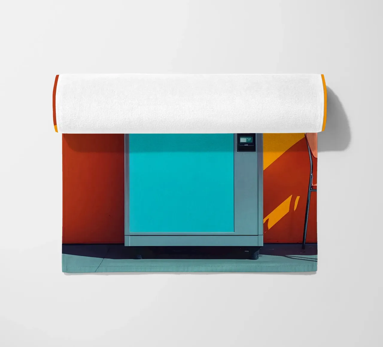 Piuma nel distributore automatico - Pop Art telo mare da ColorCrash Gallery