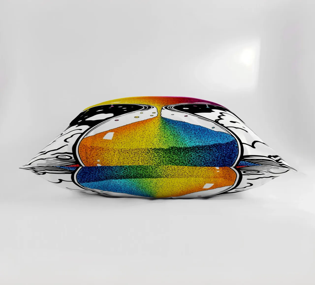 Clessidra di sabbia colorata - Pop Art cuscino da ColorCrash Gallery