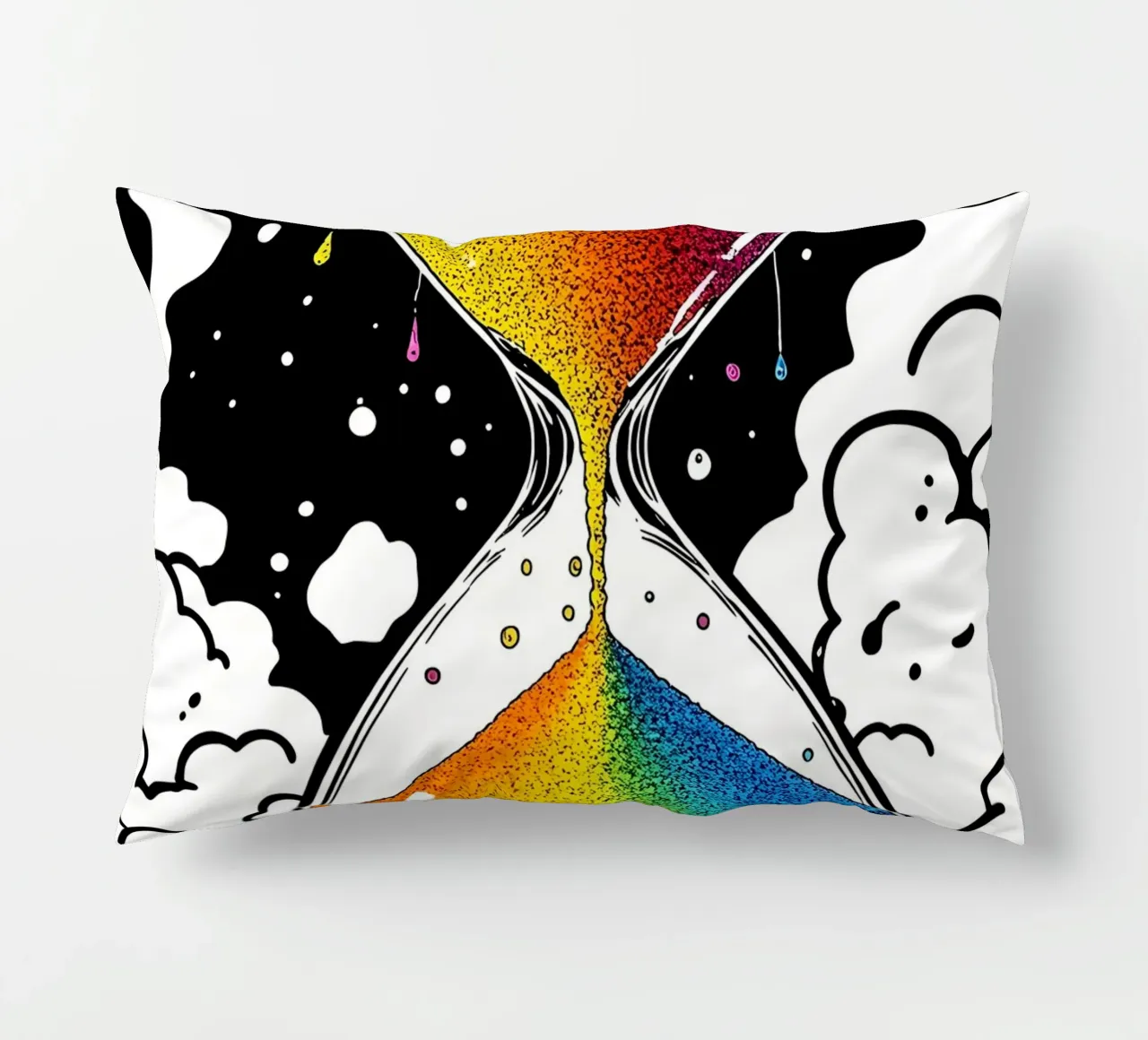 Clessidra di sabbia colorata - Pop Art cuscino da ColorCrash Gallery