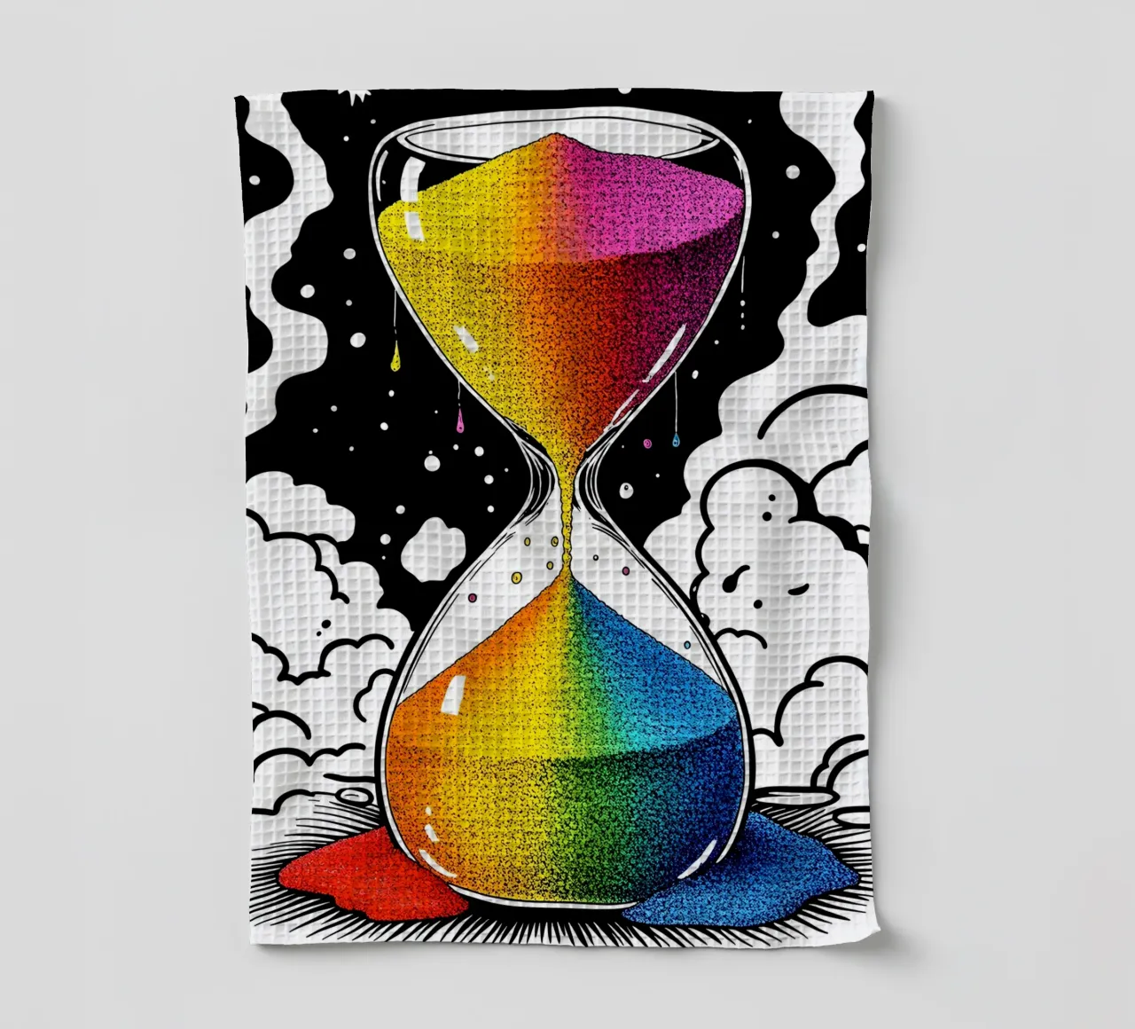 Clessidra di sabbia colorata - Pop Art canovaccio da cucina da ColorCrash Gallery