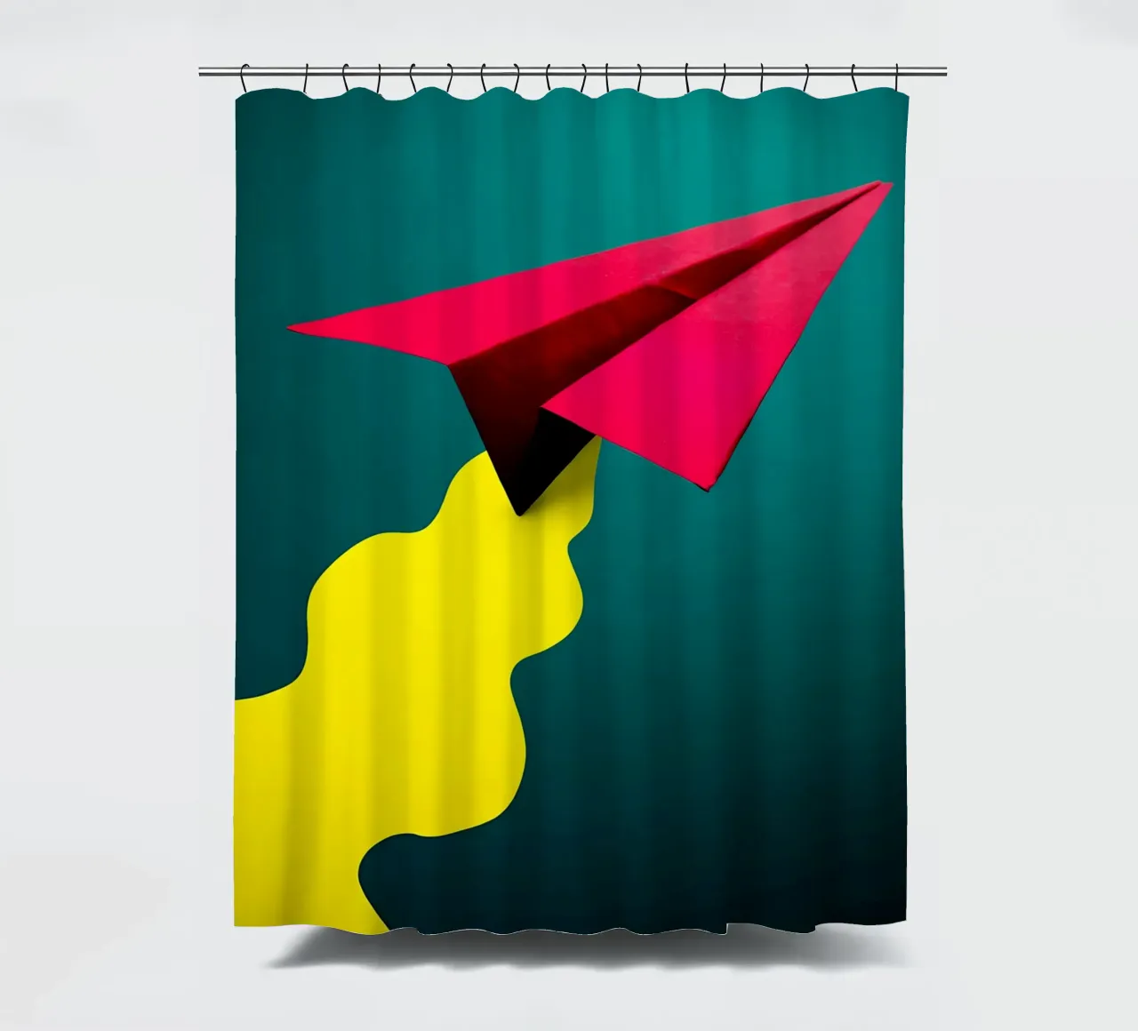 Aereo di carta - Pop Art tenda da doccia da ColorCrash Gallery