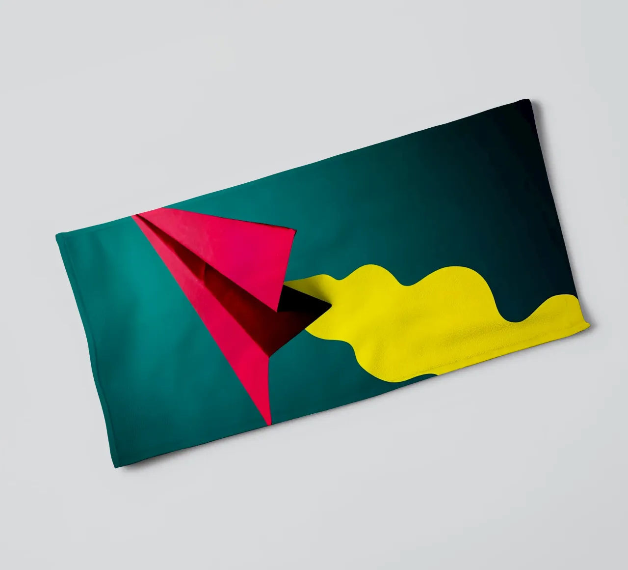 Aereo di carta - Pop Art asciugamano da bagno da ColorCrash Gallery